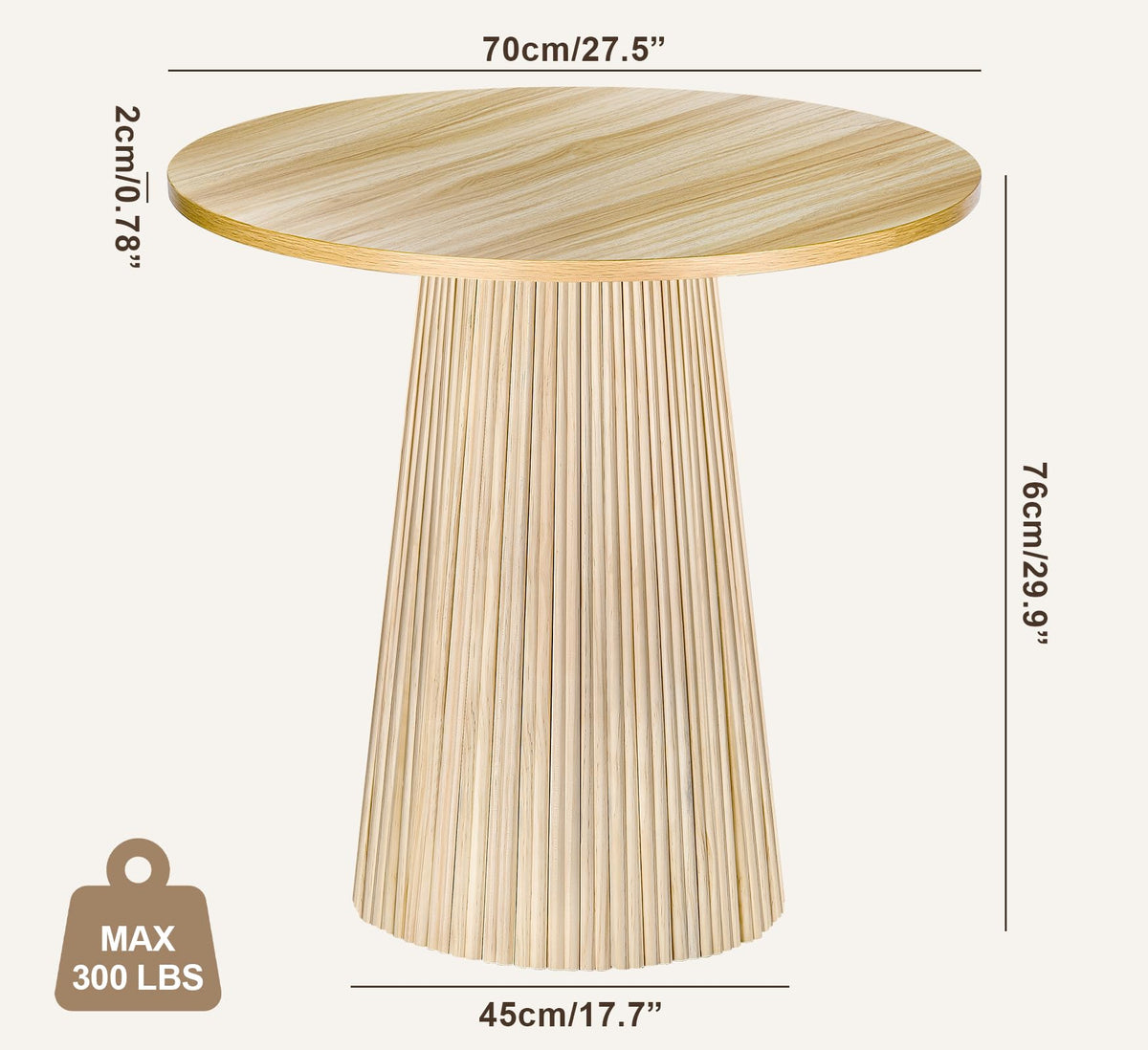 Round Rattan Dining Table