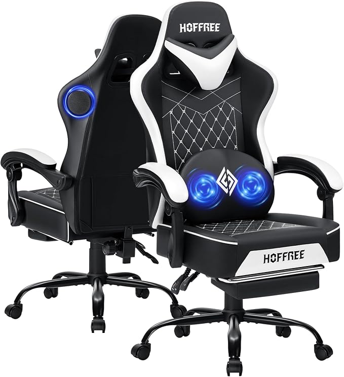 Massage Gaming Chair with Speakers