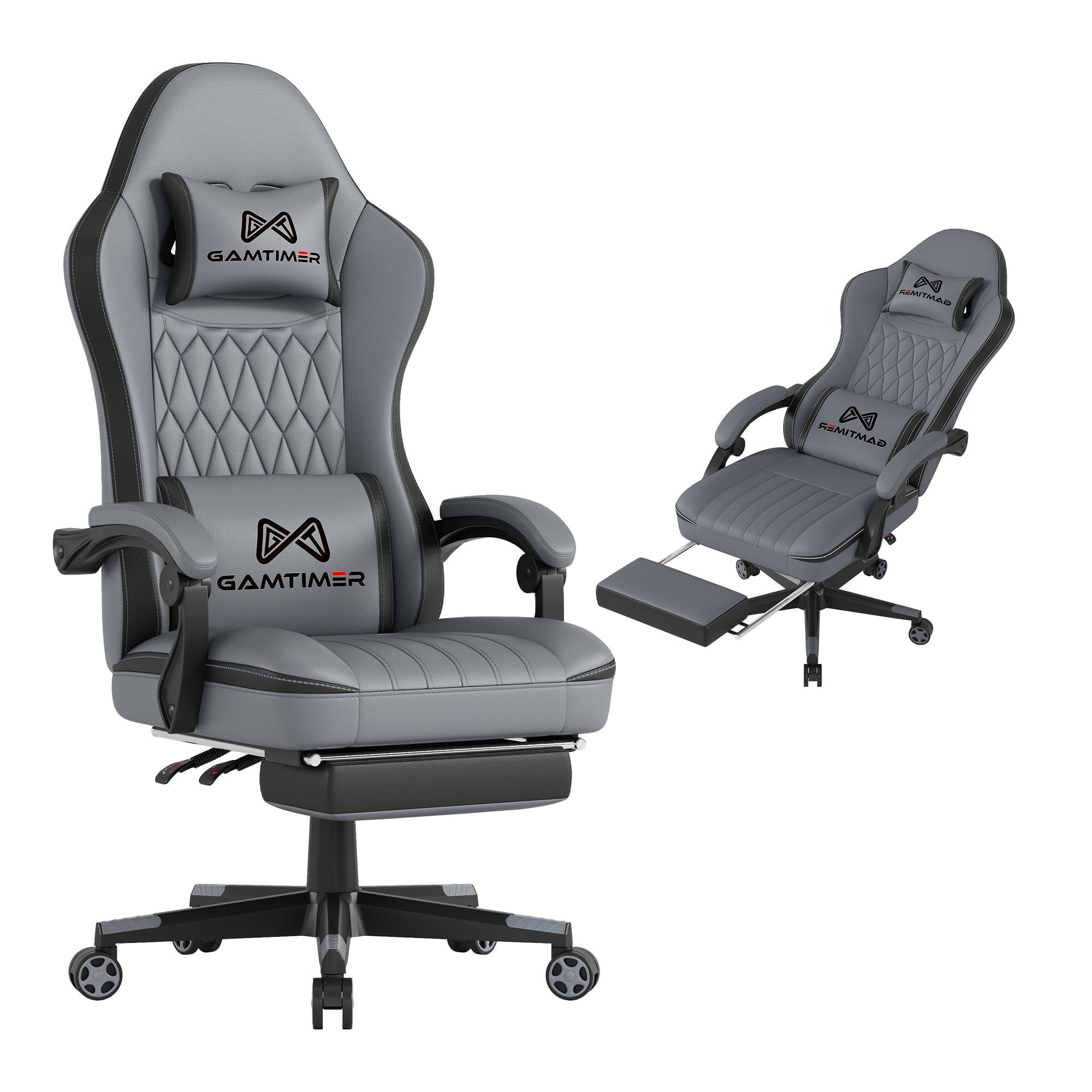 Ergonomic Gaming Chair with Footrest & Lumbar Support