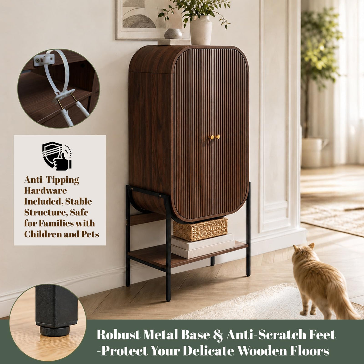 Arched Fluted Wardrobe