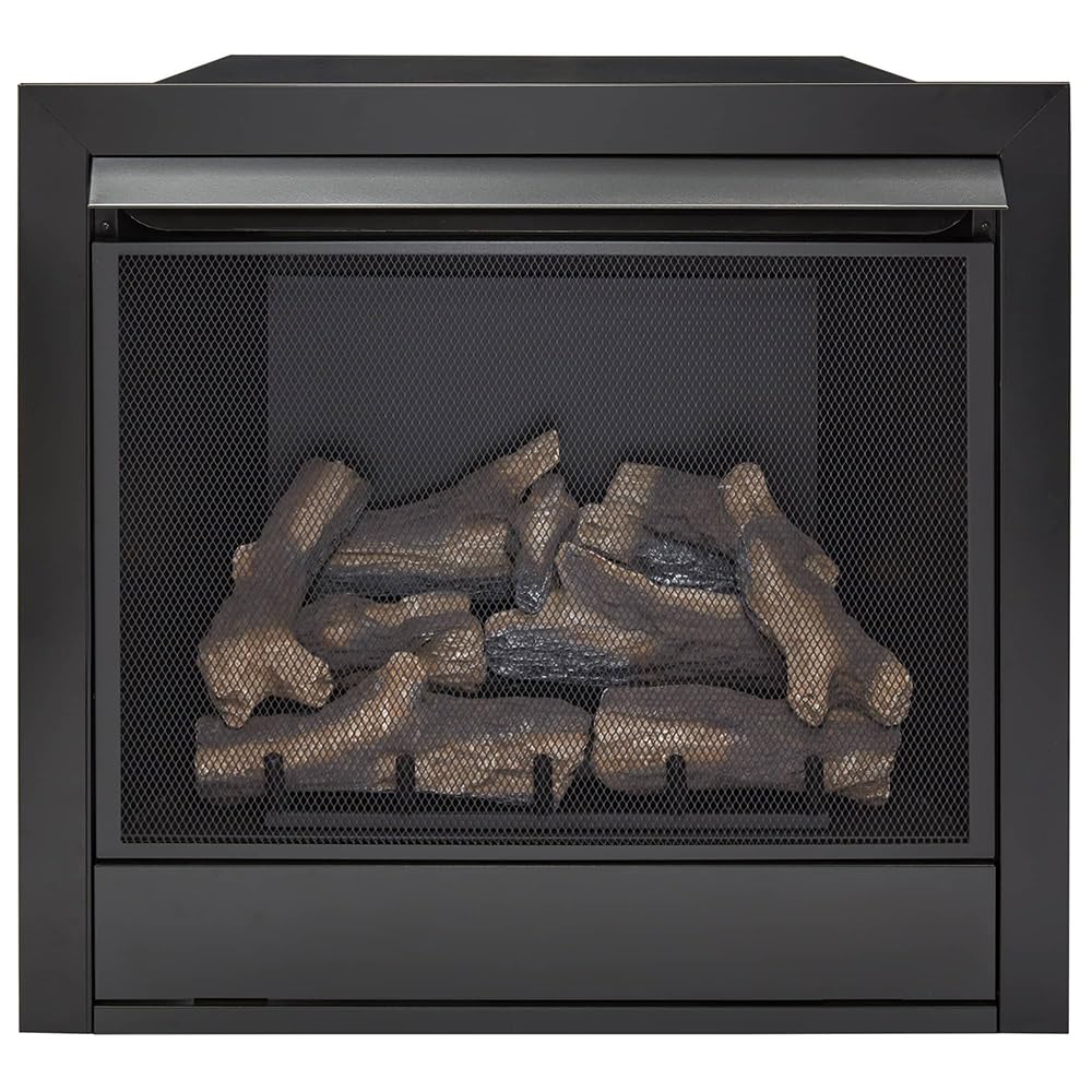 32" Ventless Dual Fuel Gas Fireplace Insert with Remote Control
