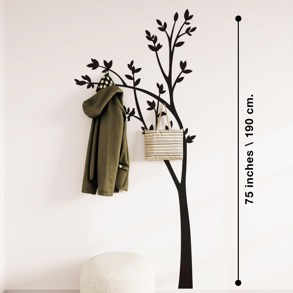 Tree Wall Coat Rack with 6 Hooks