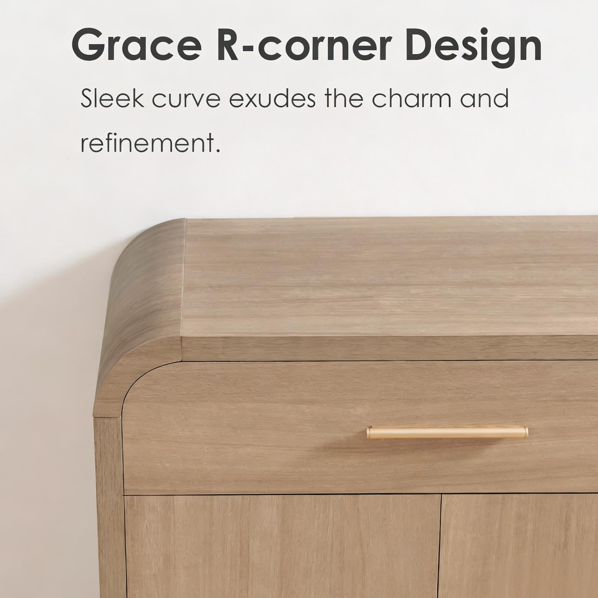 59" Sideboard Buffet Cabinet with Adjustable Shelves