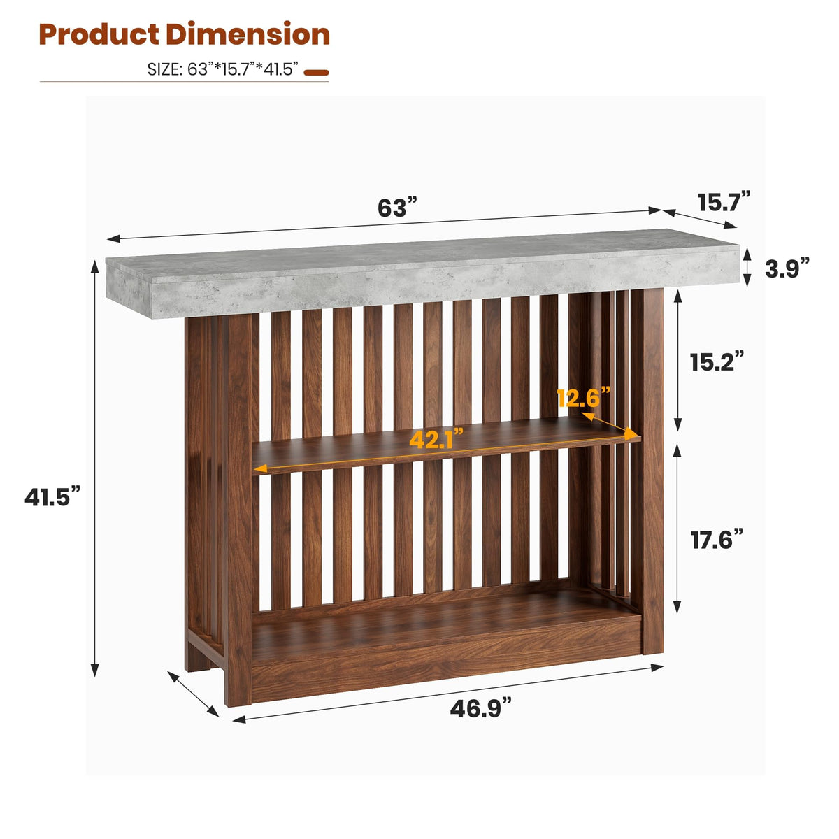 Counter Height Bar Table with Storage