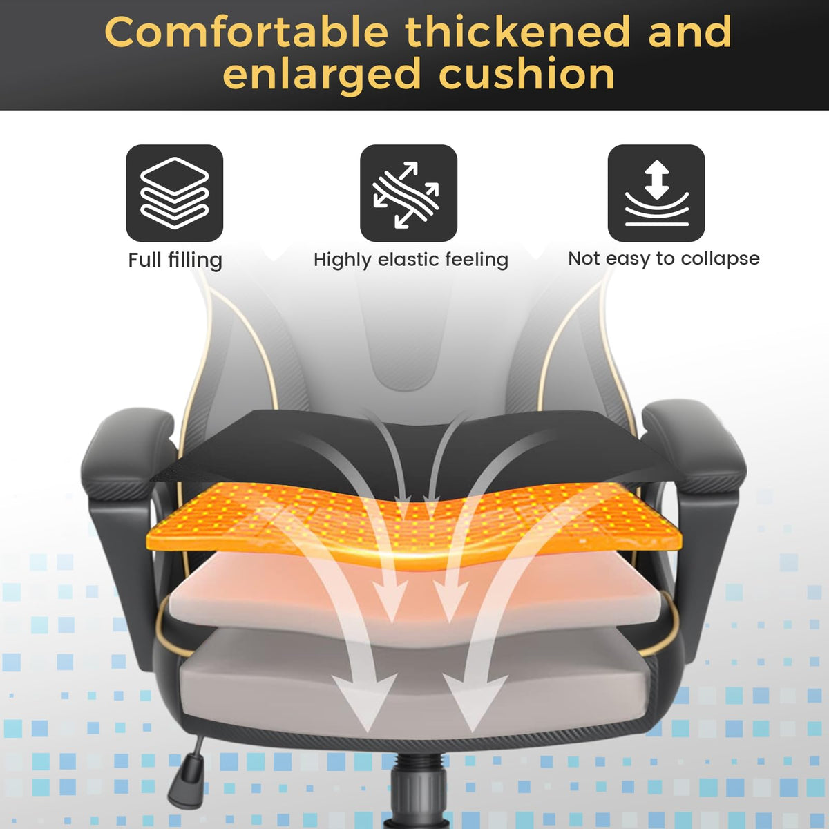 Reclining PU Leather Gaming Chair