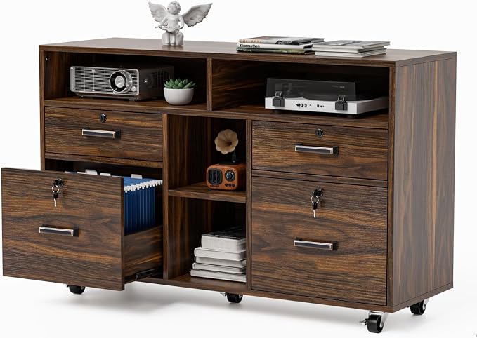 4-Drawer Mobile File Cabinet