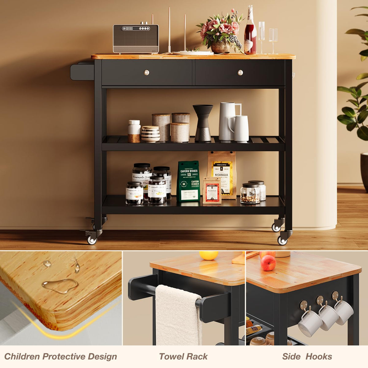 Rolling Kitchen Island Cart