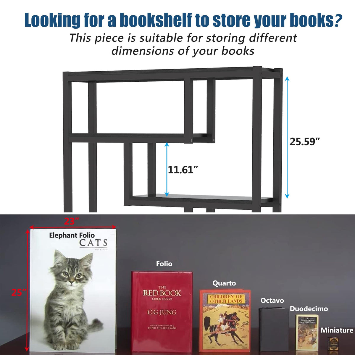6-Tier Industrial Bookcase