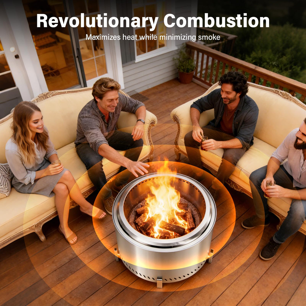 Smokeless Fire Pit with Stand