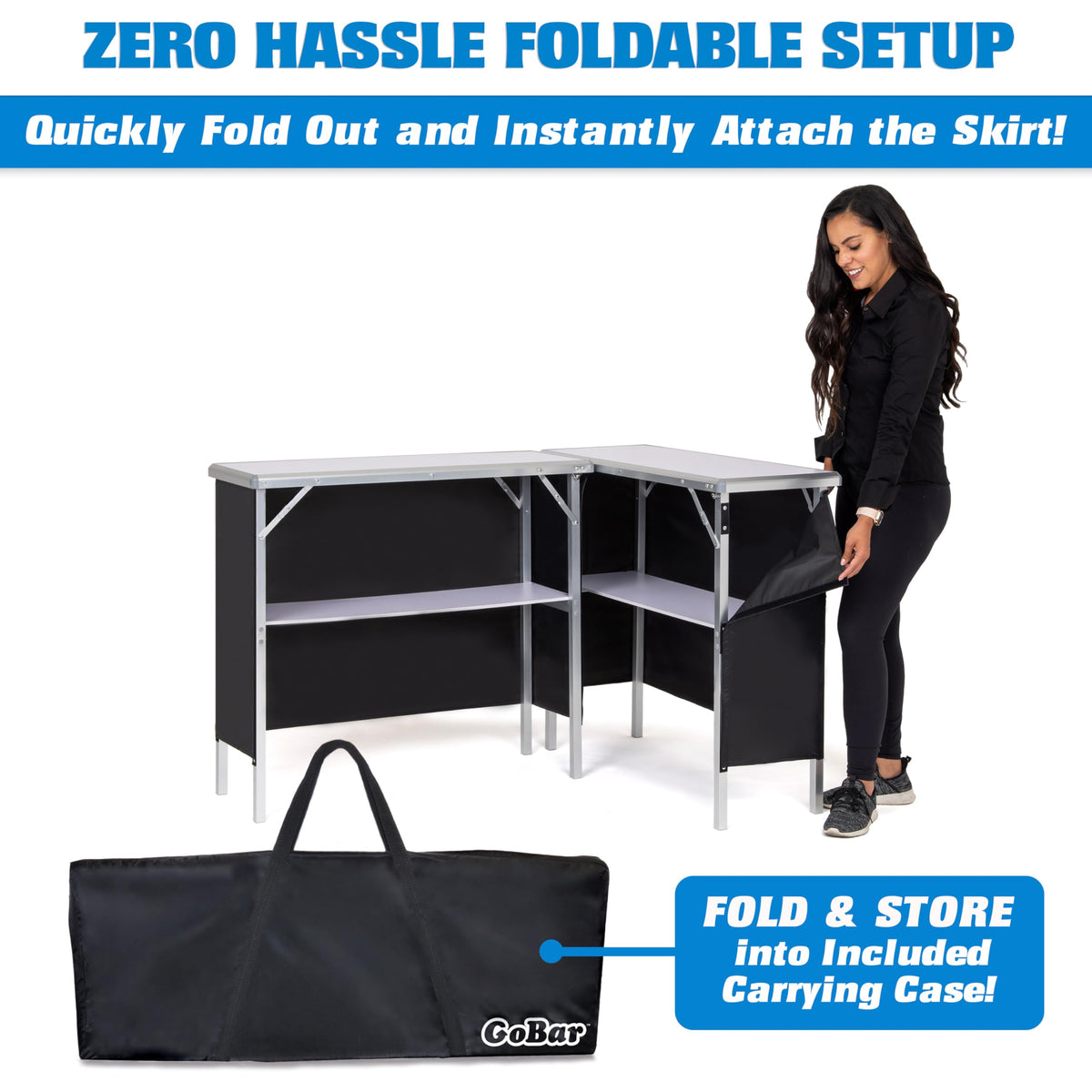 Portable Double Bar Table Set