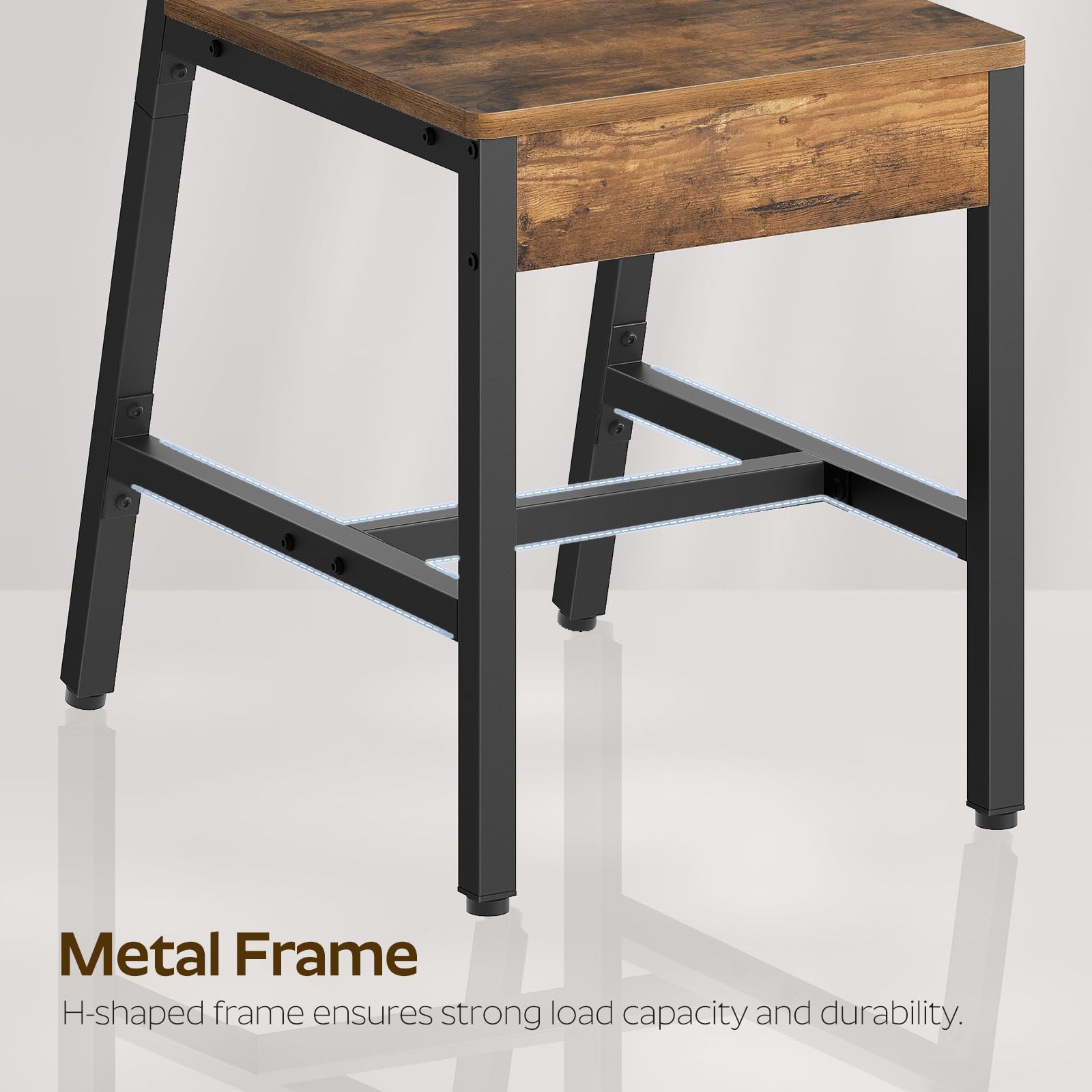 Industrial Dining Chairs Set of 4