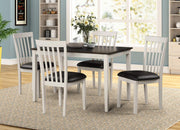 Angel Line Kayla 5-Piece Dining Set, White/Walnut