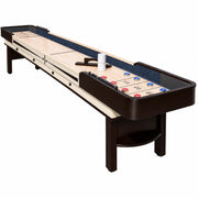Hathaway Merlot 12-Ft Shuffleboard Game Table - Espresso Finish