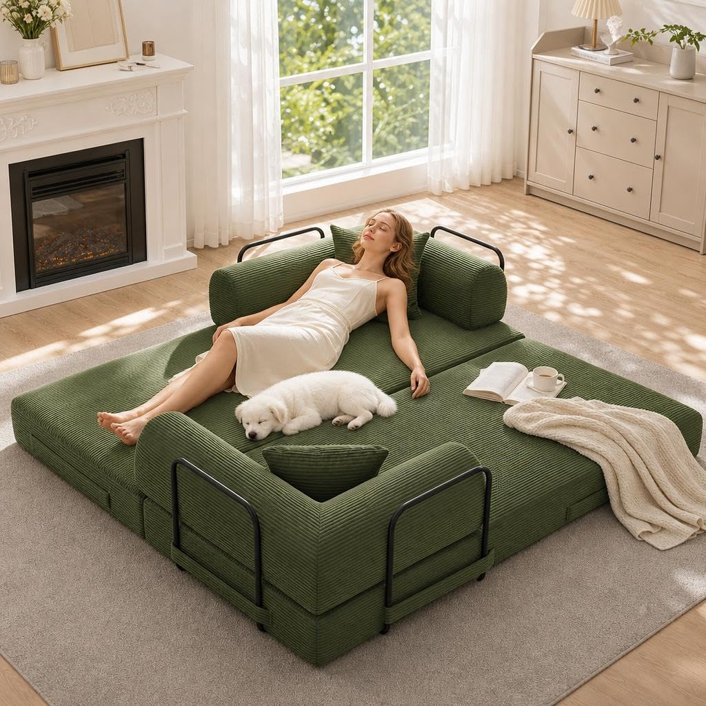 Corduroy Convertible Futon Sofa Bed