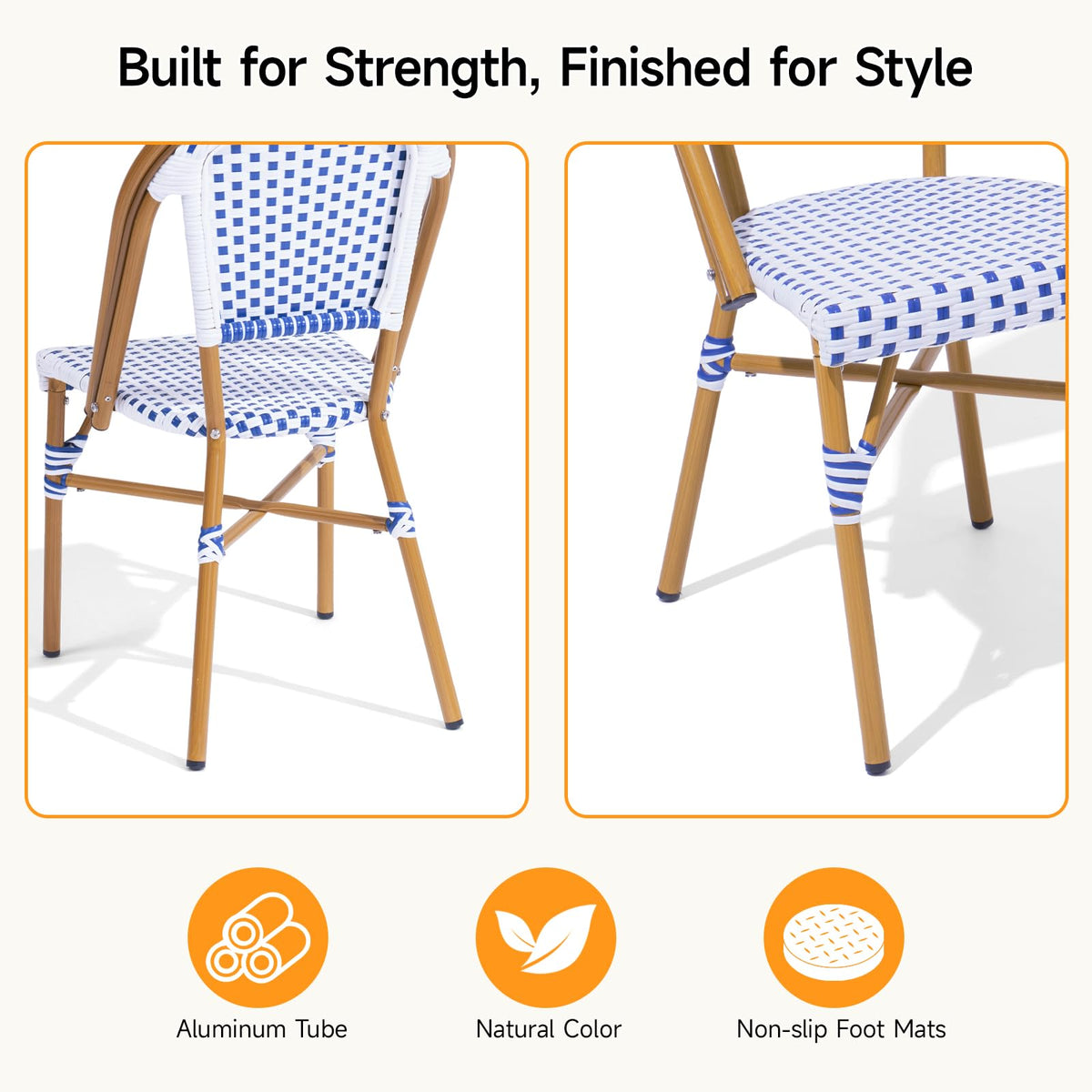 3-Piece French Wicker Bistro Set