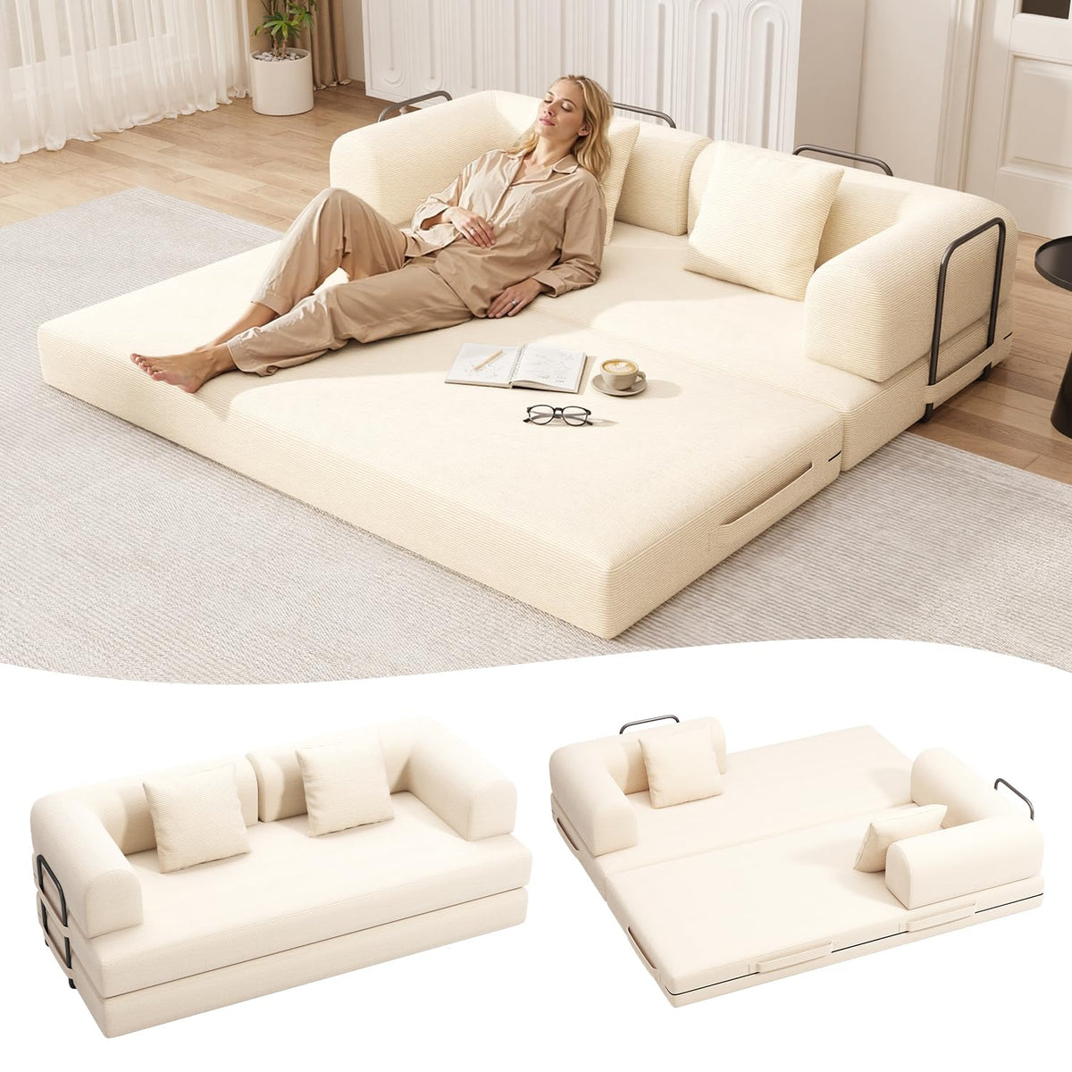 5-in-1 Convertible Sofa Bed