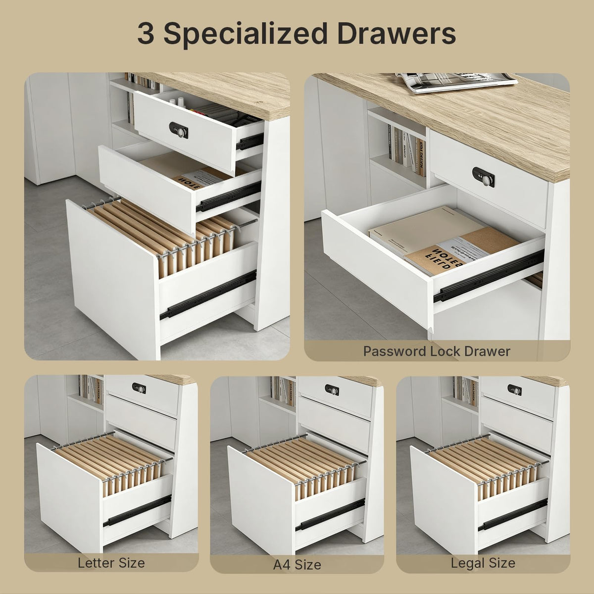 L-Shaped Electric Standing Desk