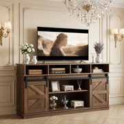 58" TV Stand with Barn Doors & Storage