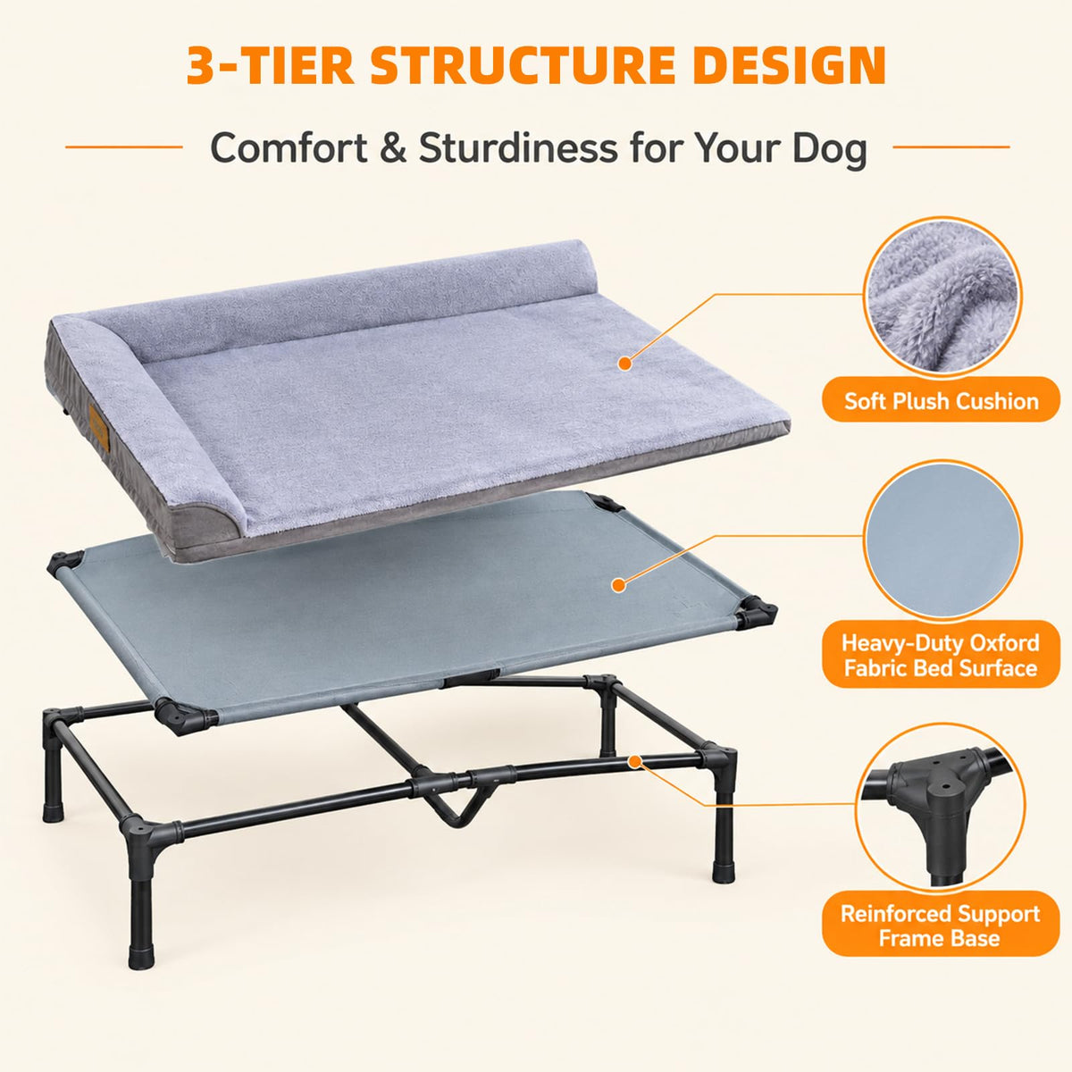 Heated Elevated Dog Bed