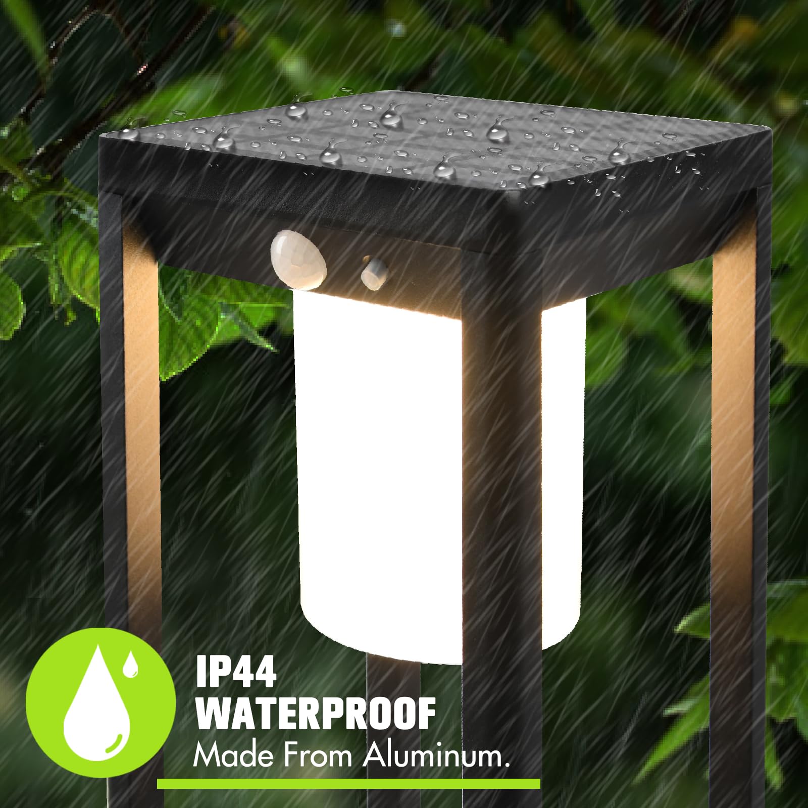 Solar Pathway Lights Outdoor – Aluminum Floor Lamp with Motion Sensor