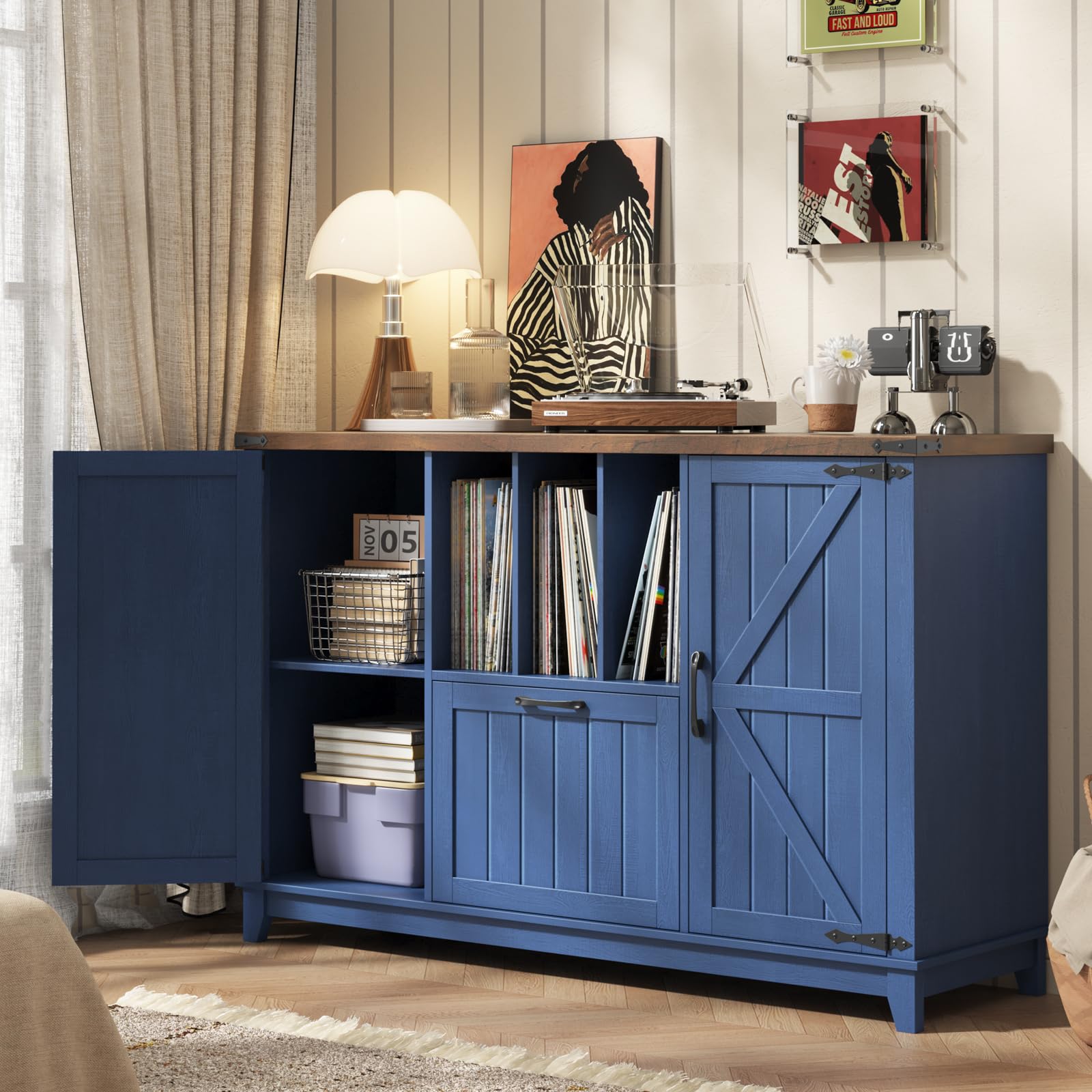 Lateral File Cabinet with Storage Shelves