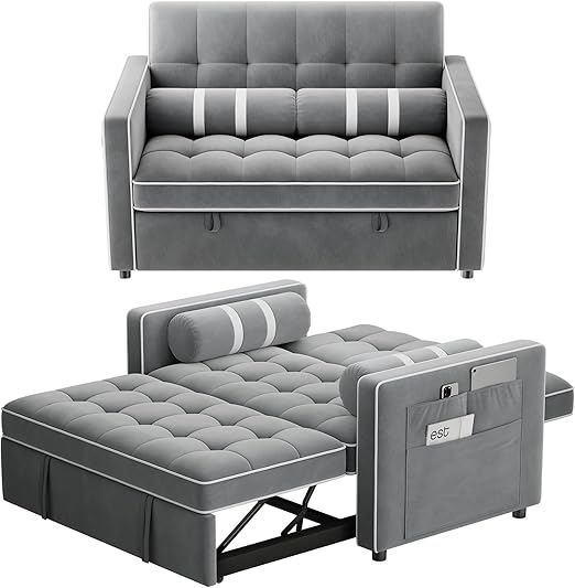 3-in-1 Convertible Futon Sleeper Sofa Bed