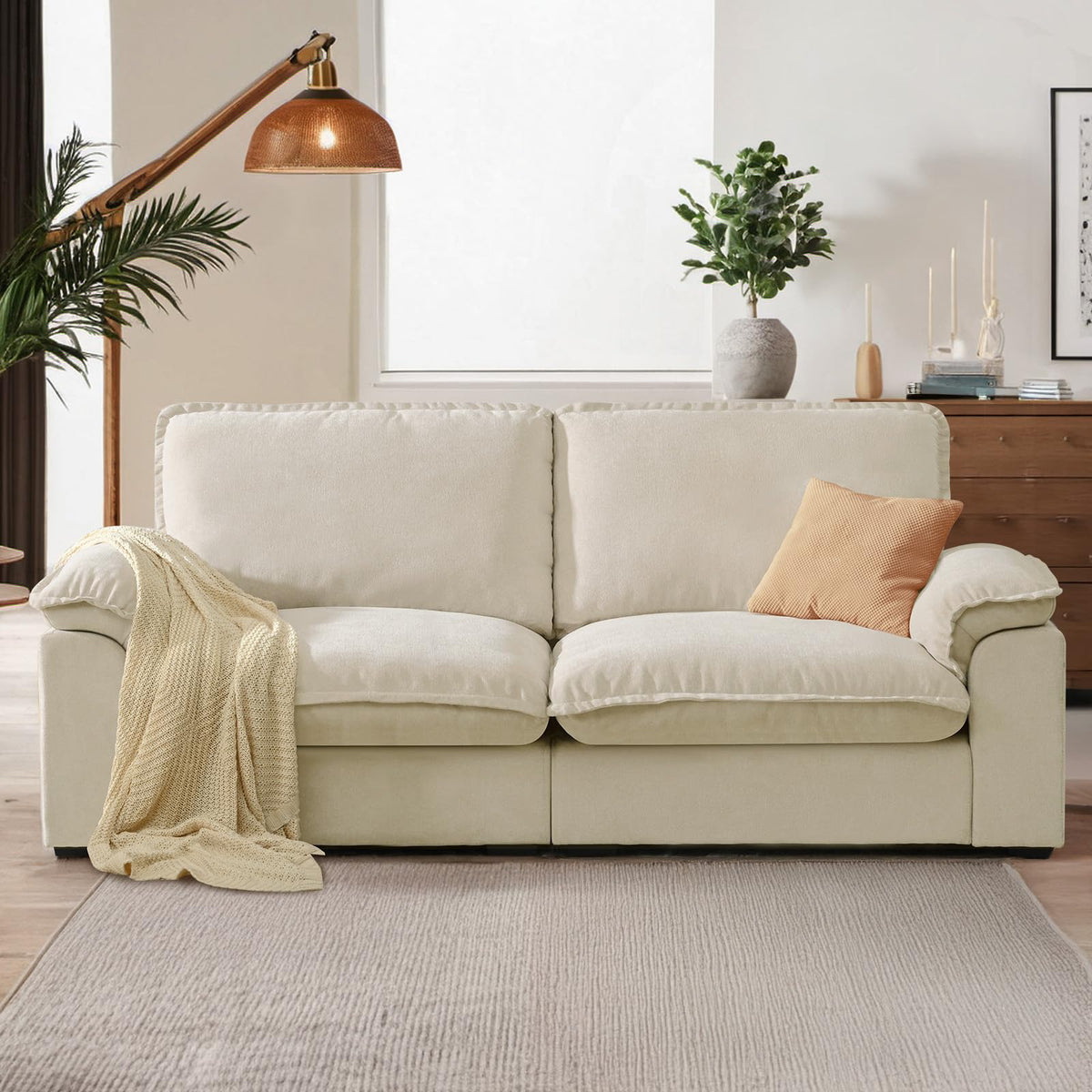 Chenille Cloud Loveseat