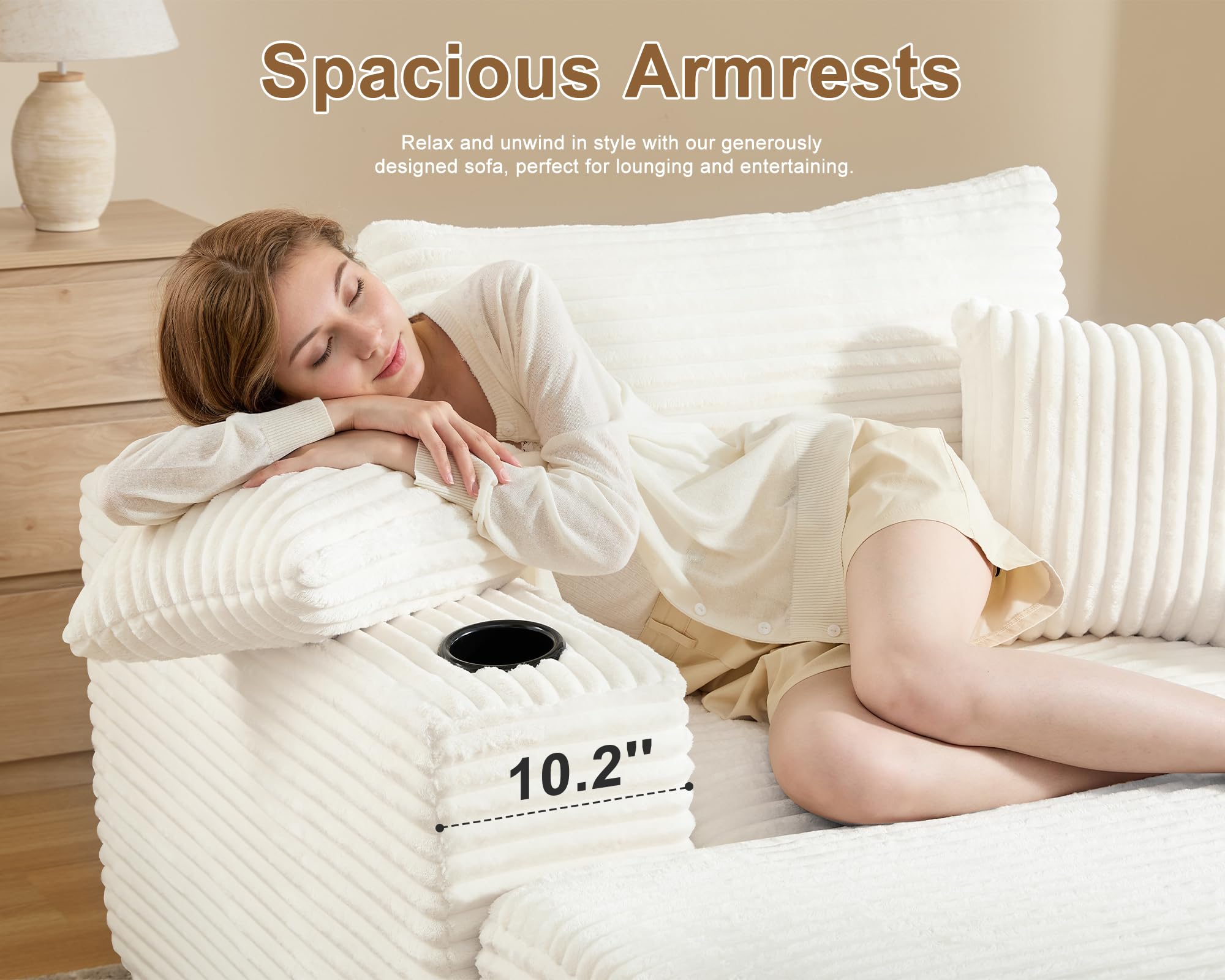 Oversized Convertible Chaise Lounge Sofa Bed