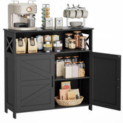 Homhedy Small Coffee Bar Cabinet, Buffet Cabinet with Adjustable Shelf