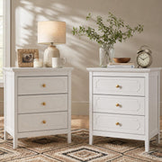 3 Drawer Nightstand, Modern Storage Night Stand