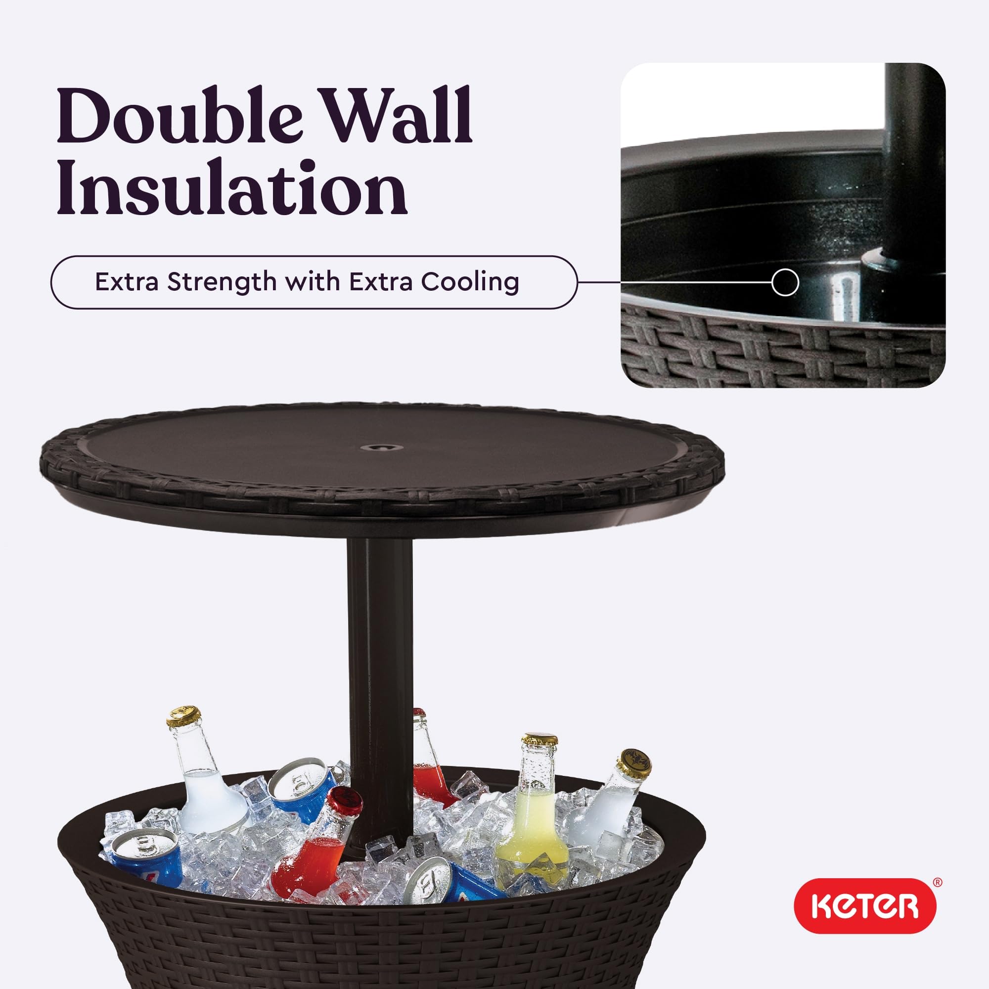 Pacific Cool Bar Outdoor Table with Hidden Cooler