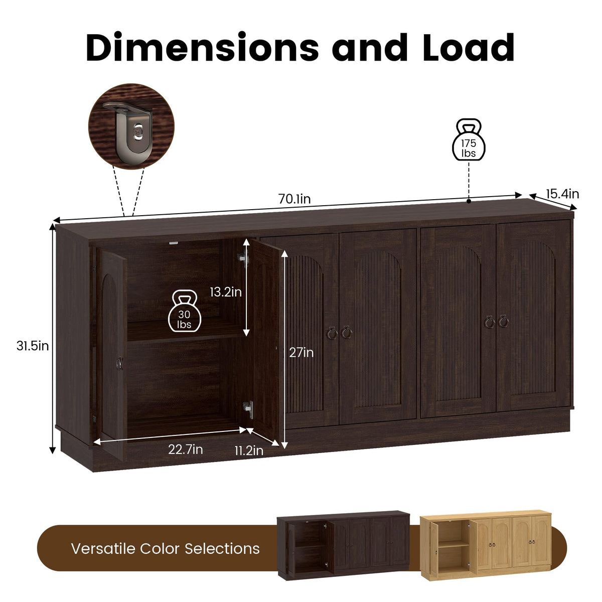 Fluted Arched TV Stand