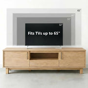 58" Fluted TV Stand with Storage – Fits TVs up to 65"