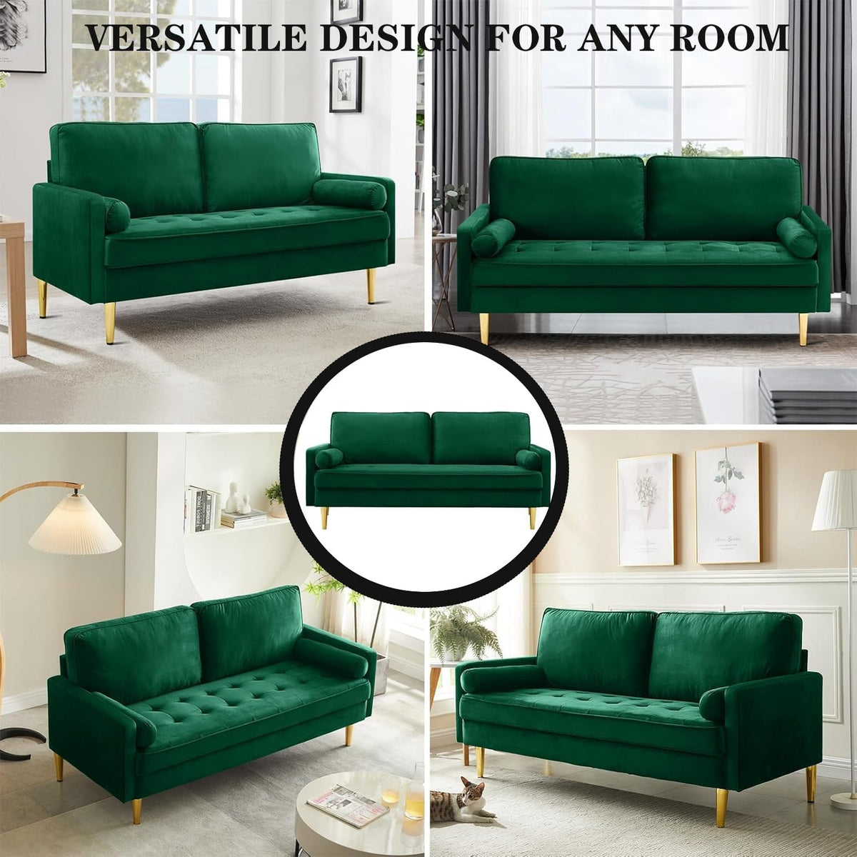 Green Velvet Loveseat