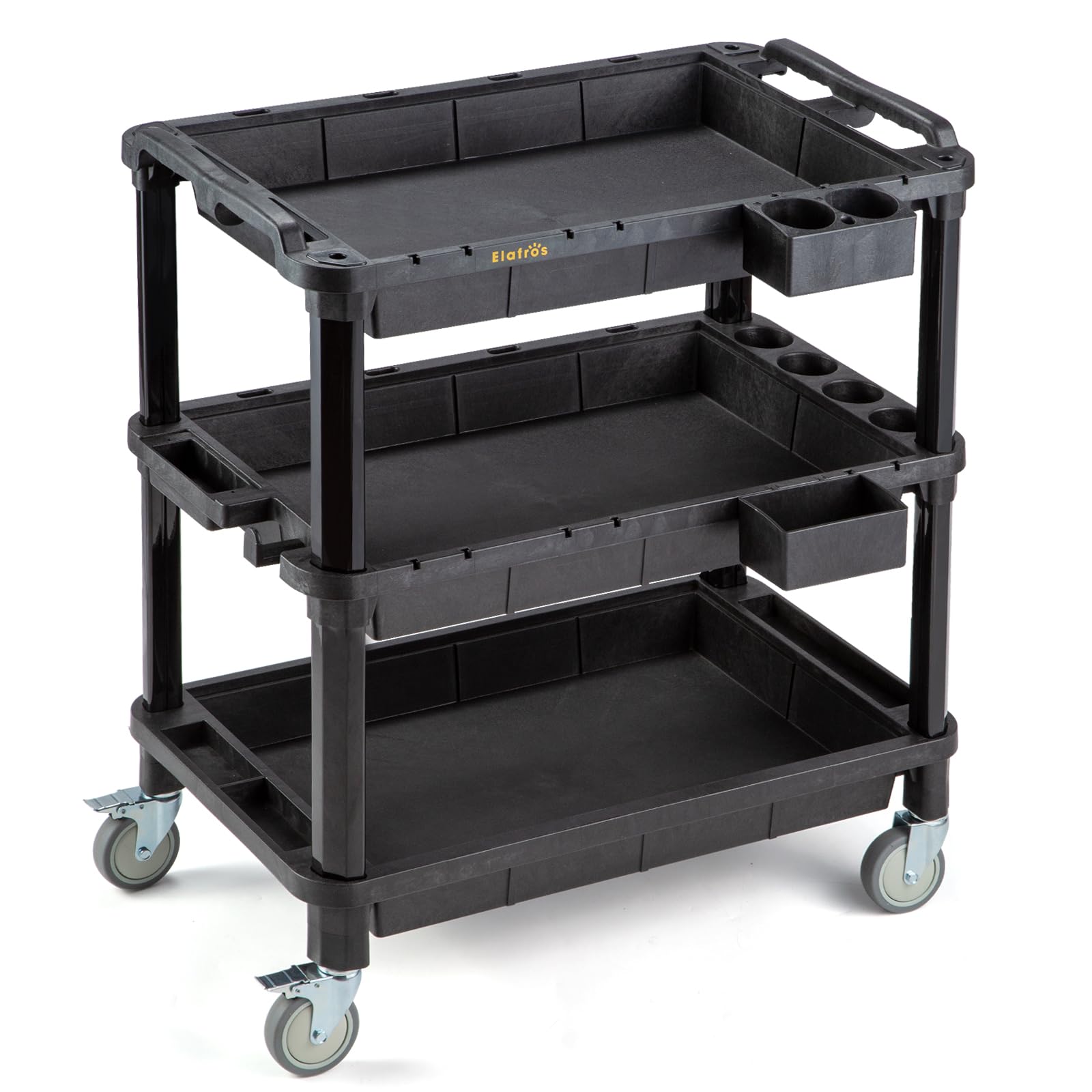 3-Shelf Rolling Utility Cart 500 lbs Capacity