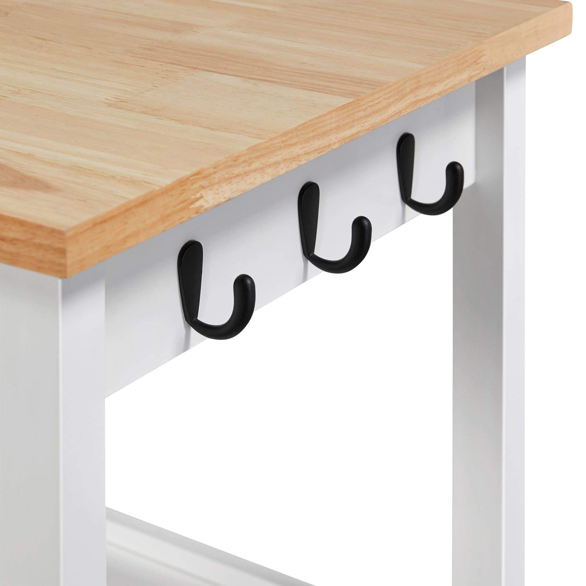 White Rolling Kitchen Island Cart