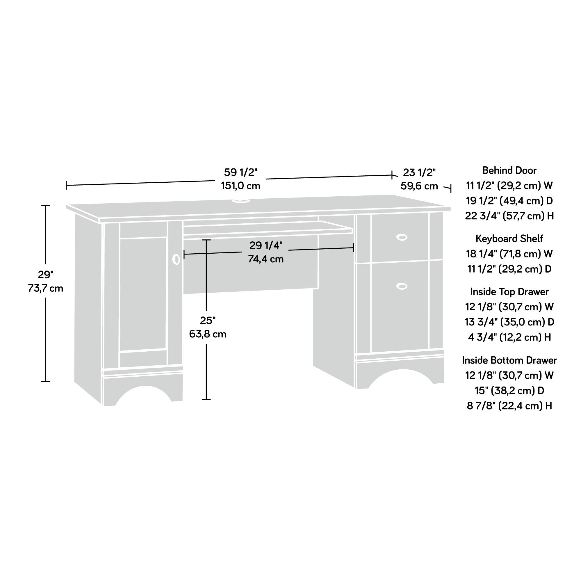 Sauder Engineered Wood Computer Desk in Brushed Maple
