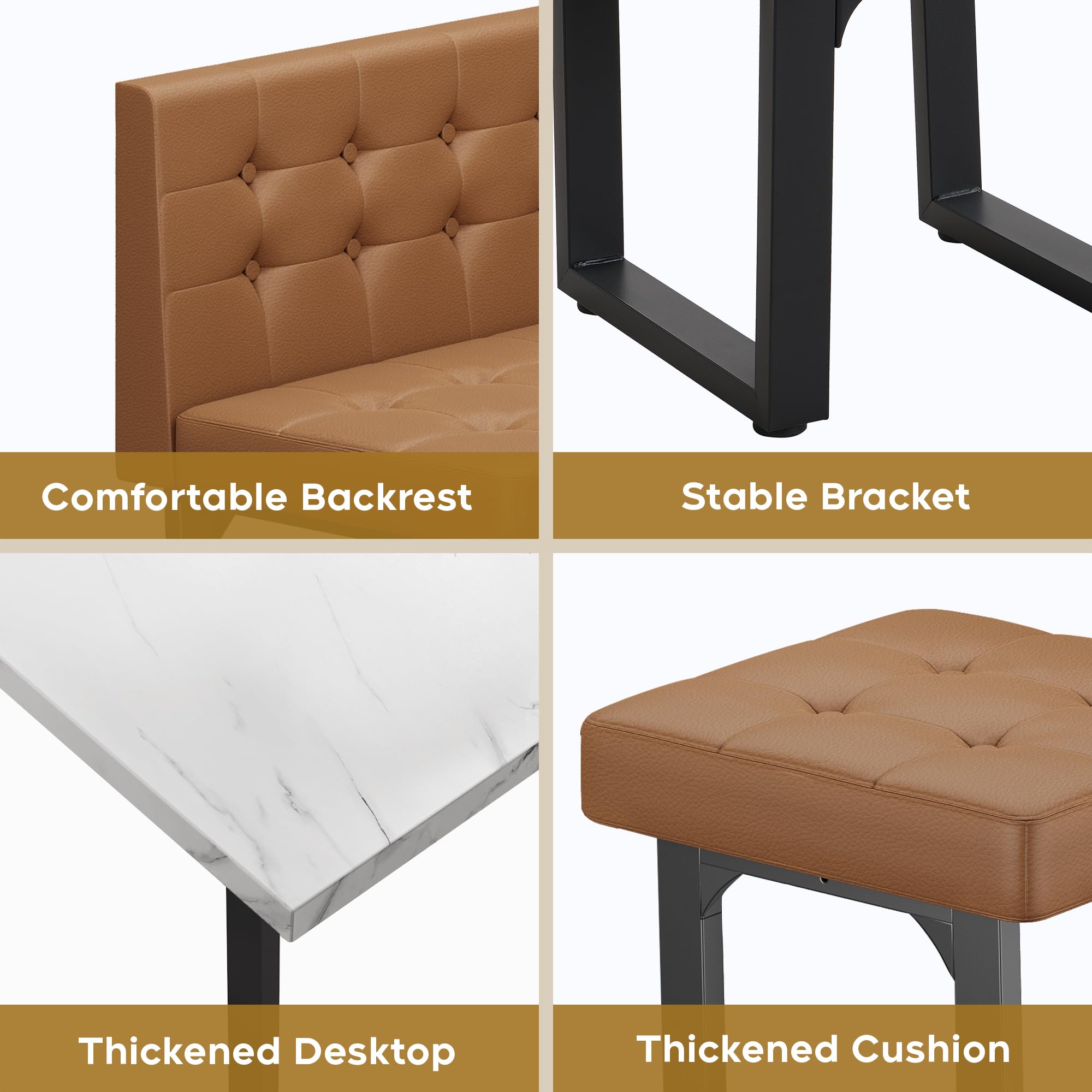 5-Piece Corner Bench Dining Table Set