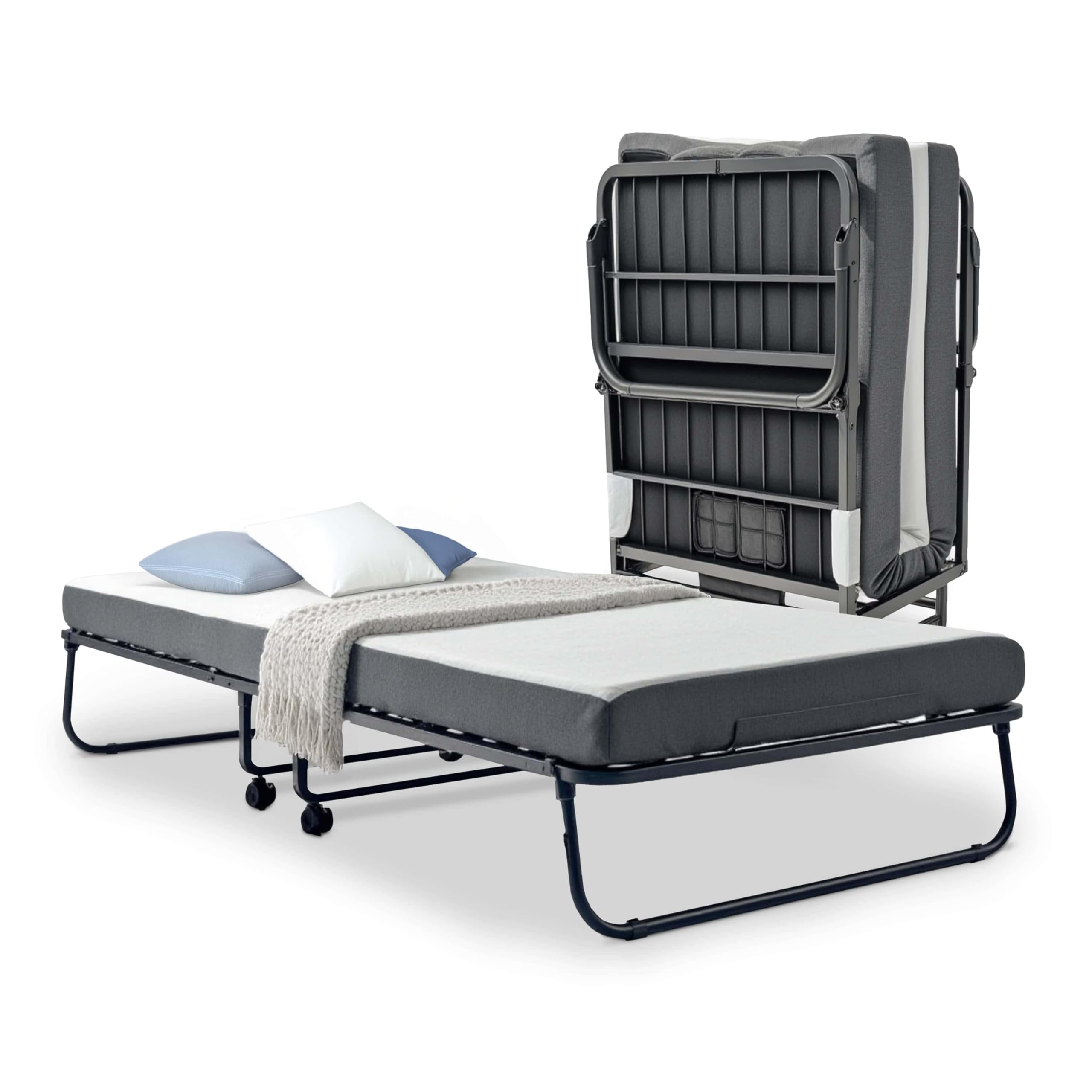 Twin Folding Bed with Memory Foam Mattress