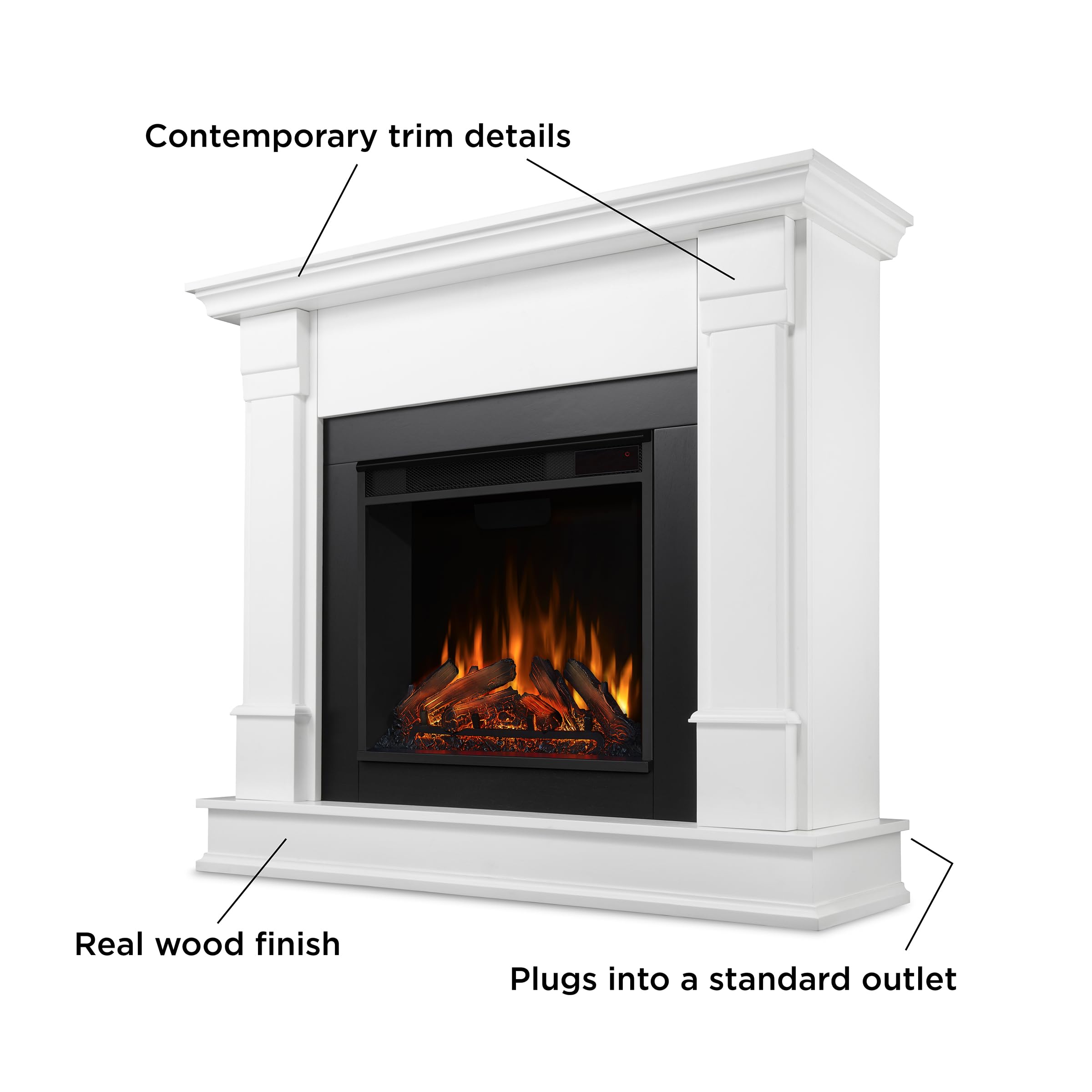 Electric Fireplace with Mantel