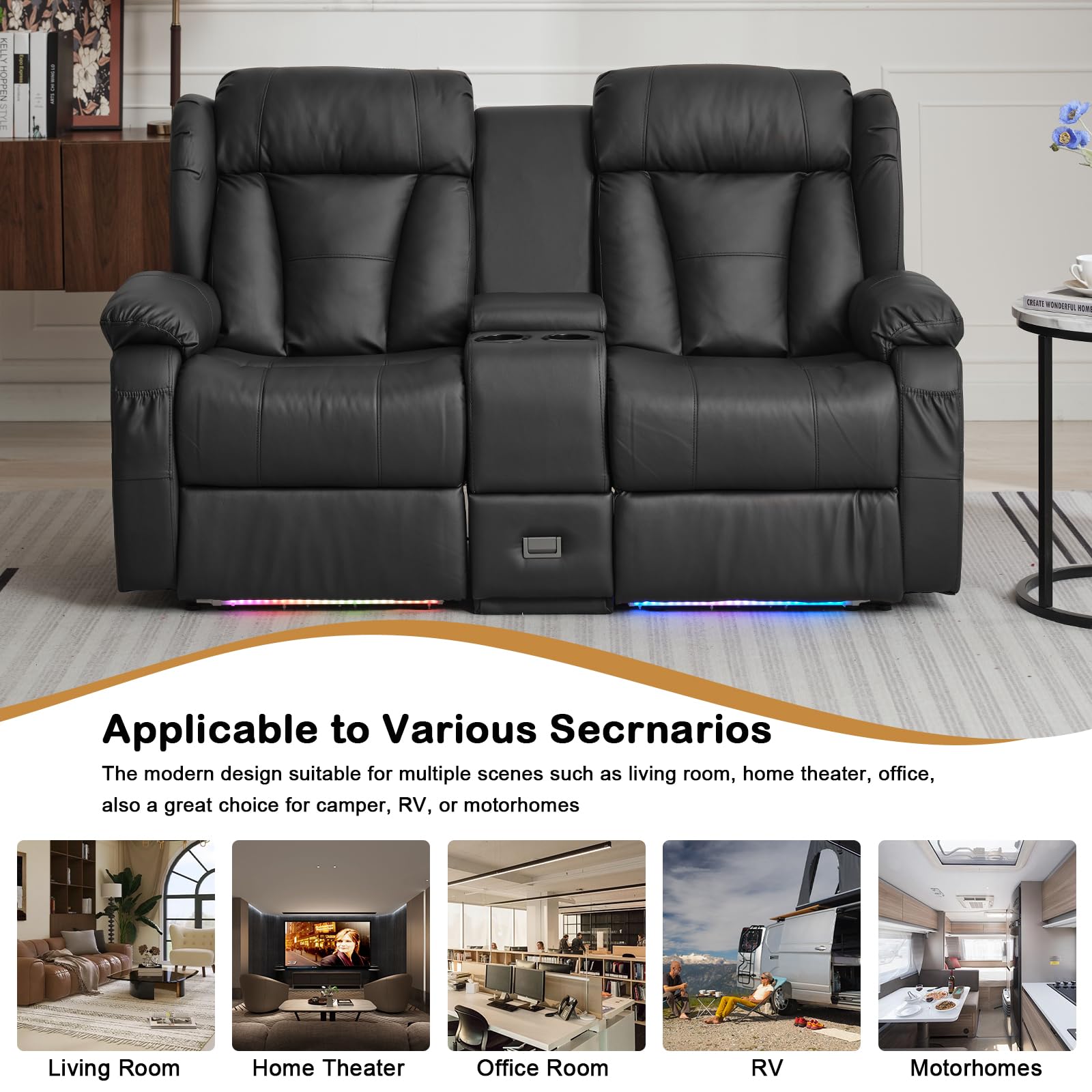 Power Reclining Loveseat with Console