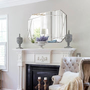Octagonal Frameless Wall Mirror with Beveled Edge