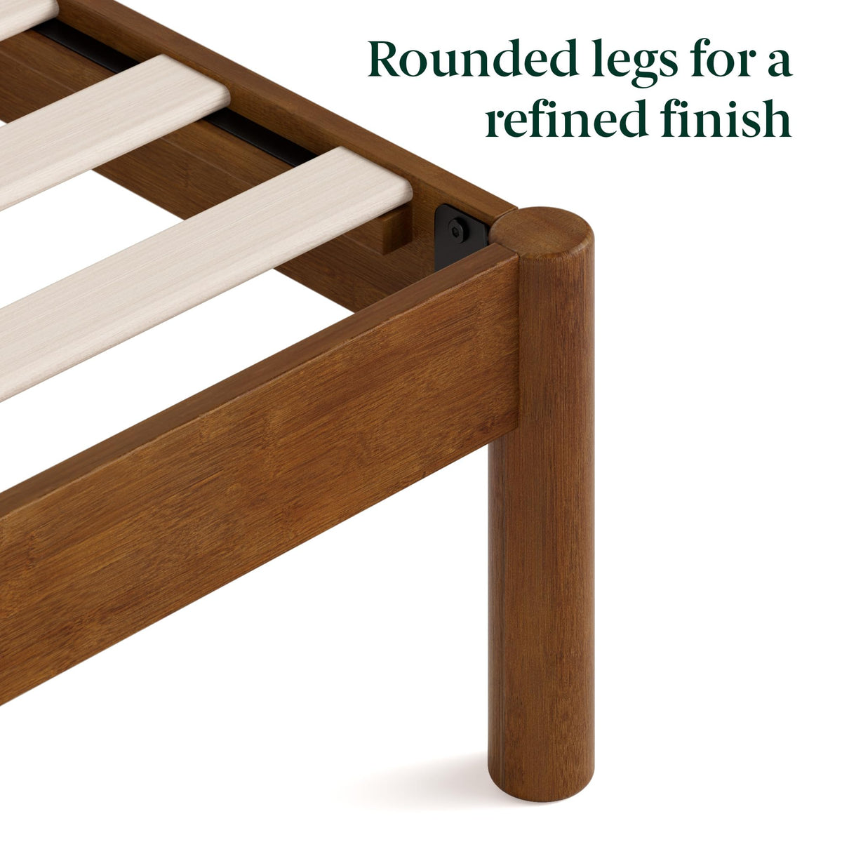 Queen Bamboo Wingback Platform Bed