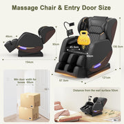 2026 Massage Chair Full Body, Zero Gravity Massage Chair Recliner with 14 Fixed Rollers, 8 Airbags, Foot Massage, Lumbar Heating, Touch Screen, Bluetooth Speaker & Ambient lighting for Lover, Parents