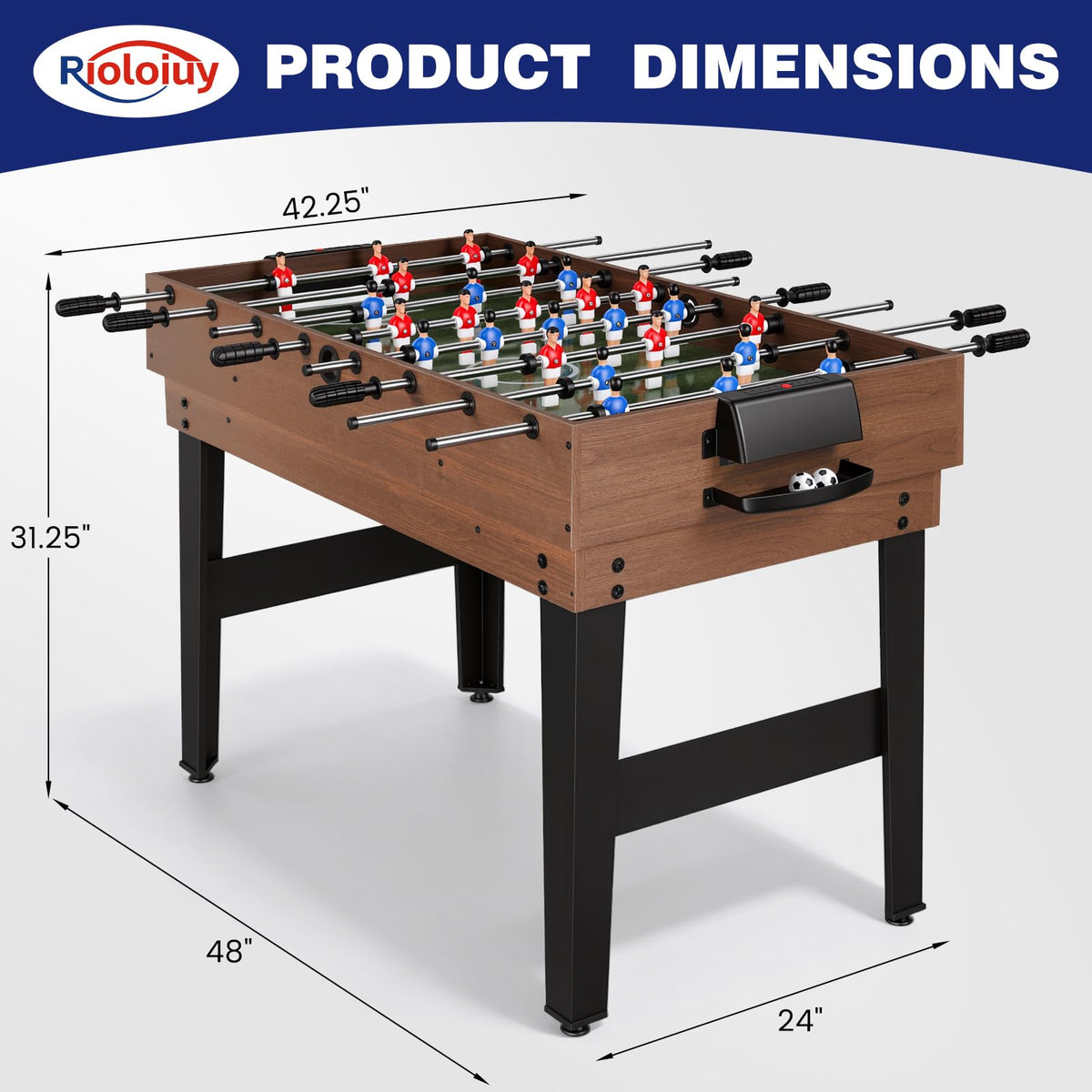 12-in-1 Game Table - 48" Combo Game Table, Ping Pong Table, Foosball Table, Air Hockey Table, Pool Table - Sports Arcade Games with Accessories - Ideal for Game Rooms and Family Game Nights!