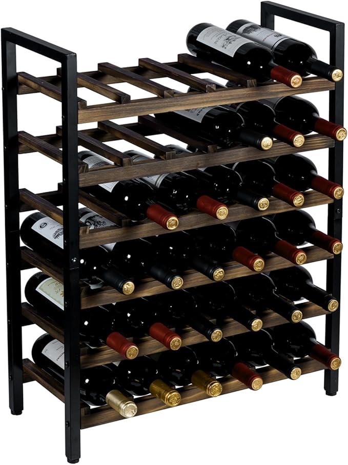 54-Bottle Freestanding Metal Wine Rack