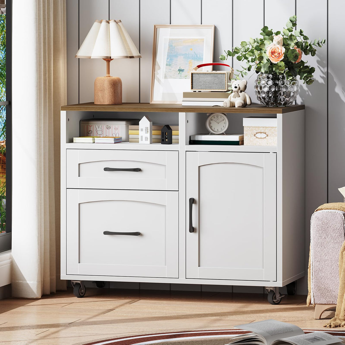 2-Drawer Mobile File Cabinet