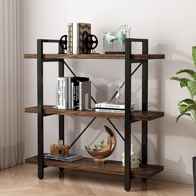 6-Tier Solid Wood Bookcase