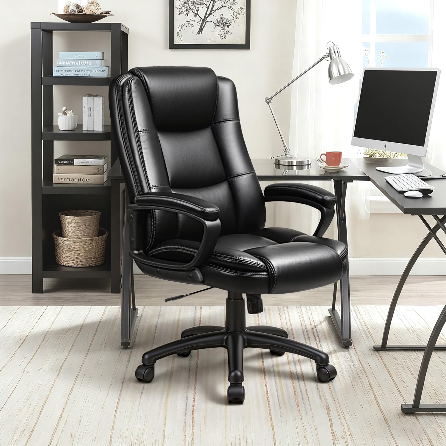 High-Back Leather Executive Office Chair