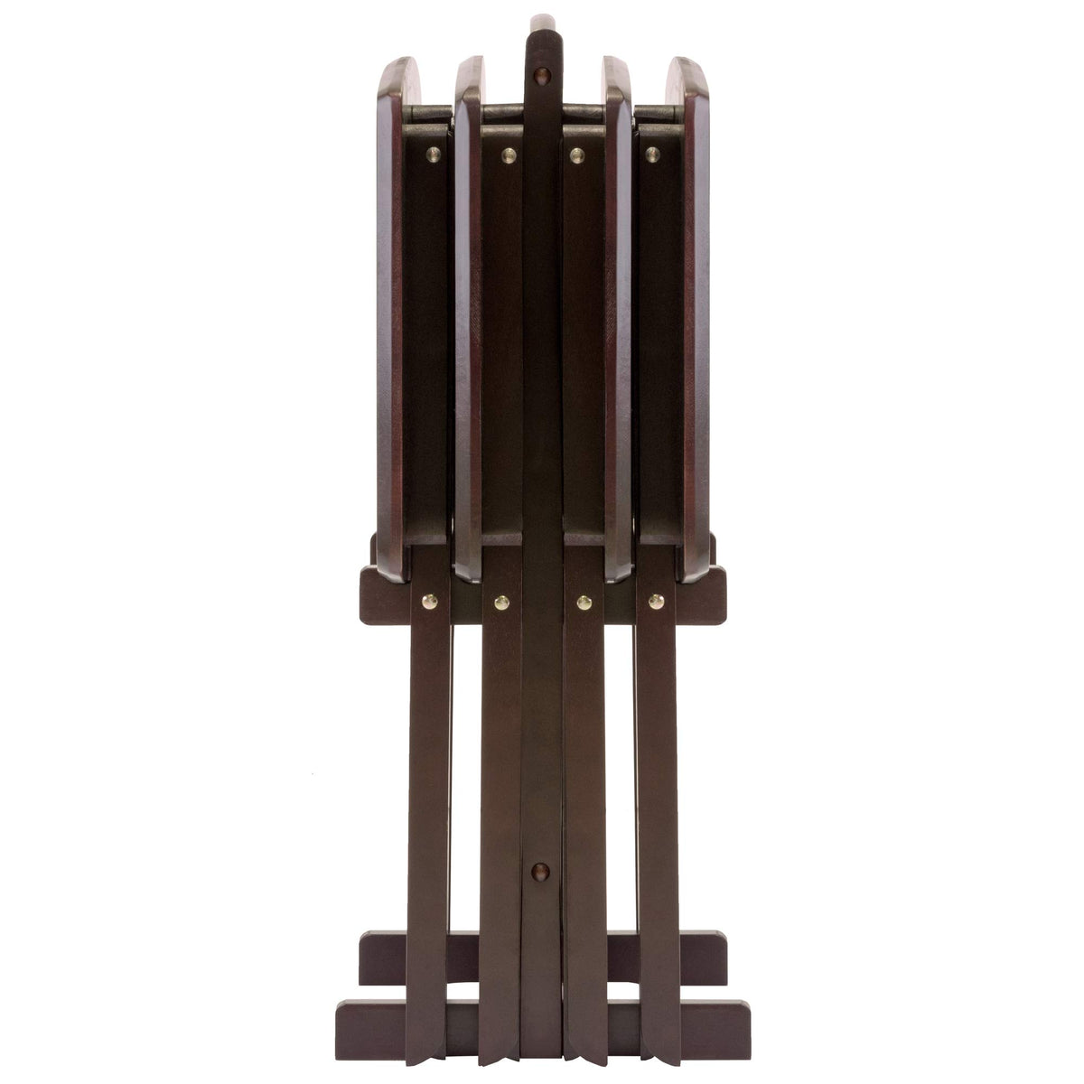 Espresso Folding Snack Table Set